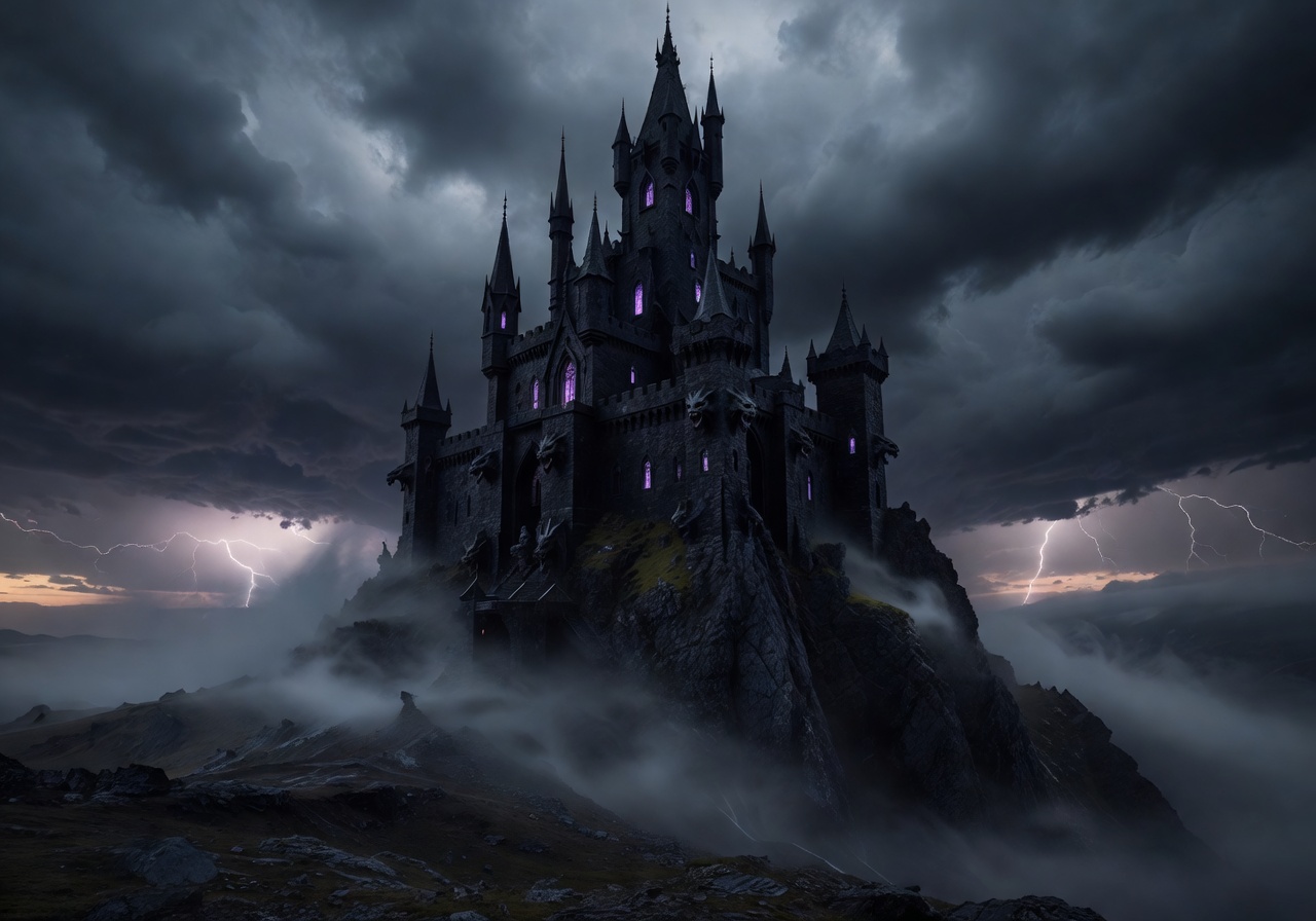 Dark fantasy castle representing our studio vision